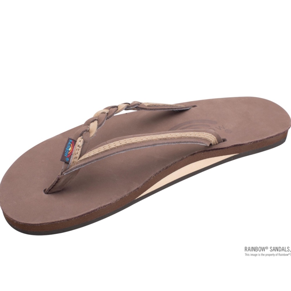 Rainbow sandals with braided strap in expresso/Sierra brown sz 8.5 - 9.5 (XL)